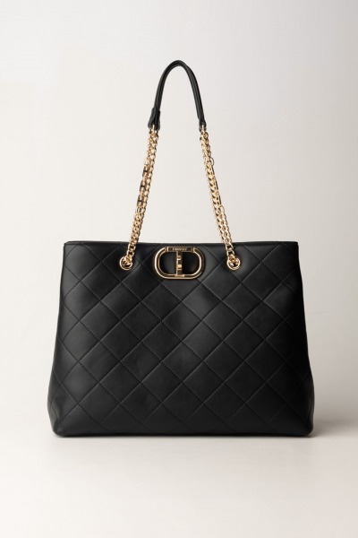 Twin-Set  Quilted shopper bag 242TB7250 NERO