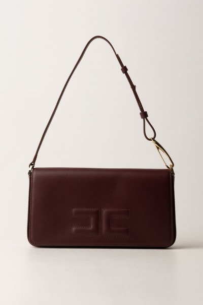 Elisabetta Franchi  Bolso con logo en relieve BS82N47E2 ROUGE NOIR