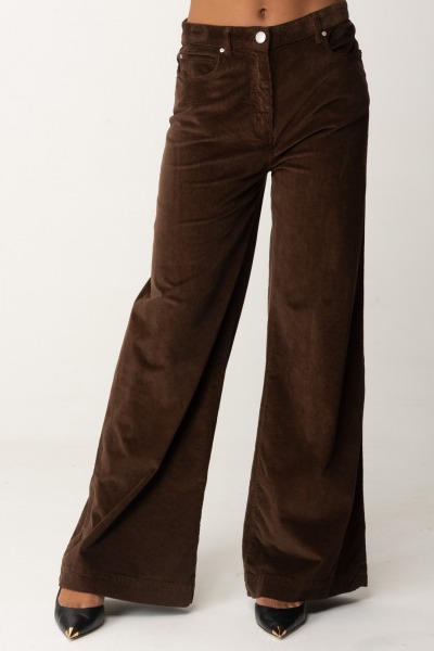 Pinko  Pantaloni wide leg in velluto 103862 A20R L74