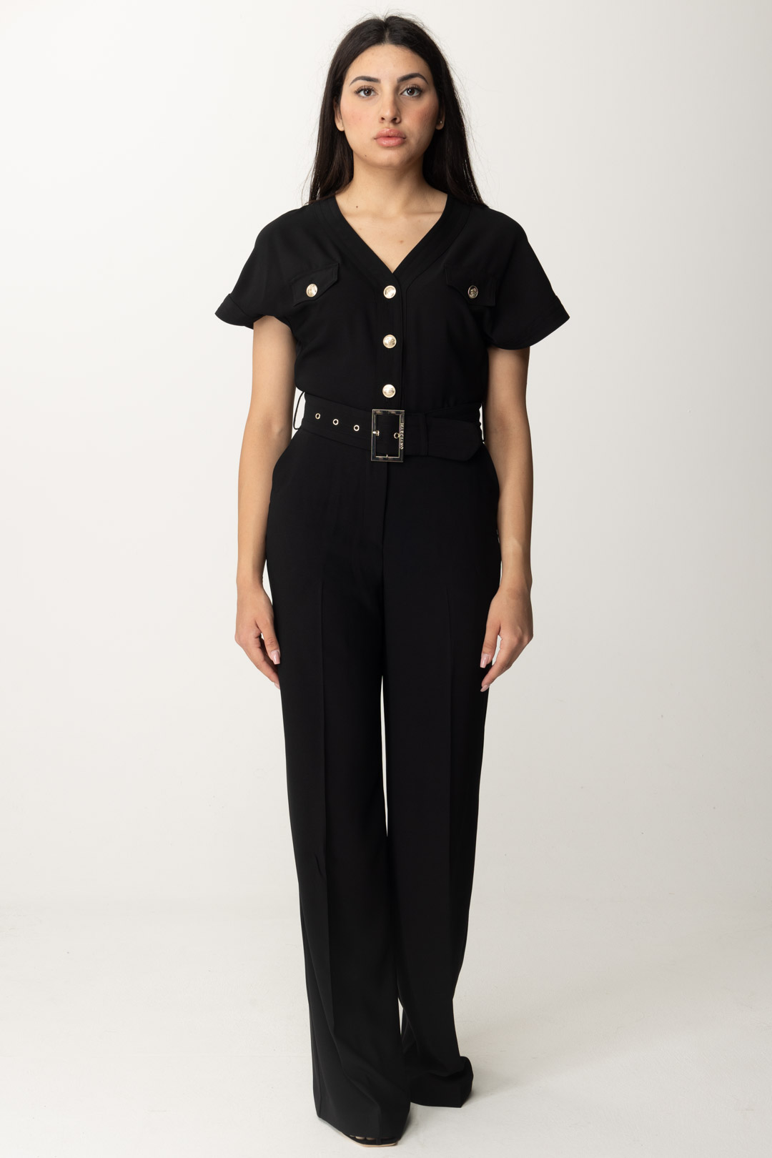 Preview: Guess Long jumpsuit with belt Jet Black A996