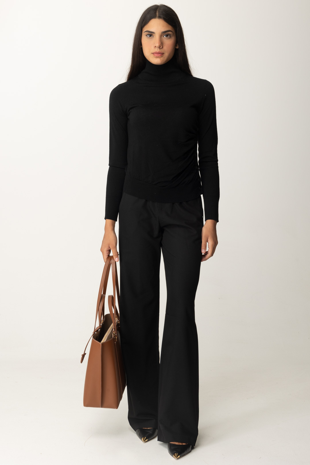 Preview: Pinko Straight-cut trousers NERO LIMOUSINE