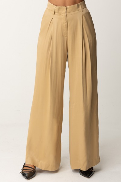 Aniye By  Pantaloni wide-leg in raso Jodie 181377 GOLD