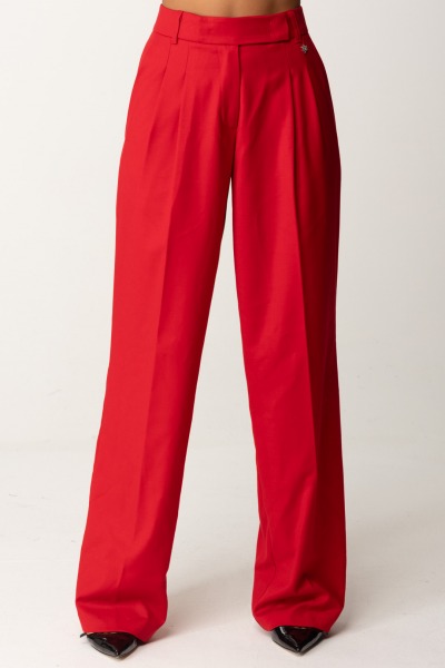 Aniye By  Wide-Leg Pants in Lightweight Wool Dandy 181266 RED HOT