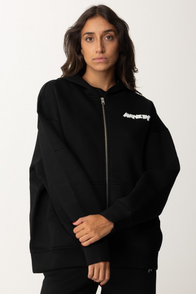 Aniye By  Sweatshirt mit durchgehendem Reißverschluss, Kapuze und Mickey-Aufdruck 181429 BLACK