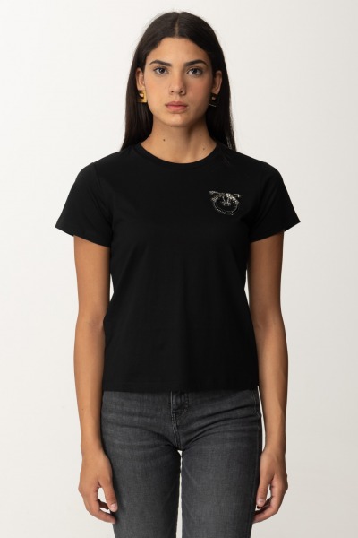 Pinko  T-shirt with Jewel Logo Embroidery 103320 A24E Z99