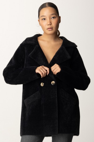 MONTEREGGI  Doublebreasted Coat jacket FW44542 WW 850 TINA NERO