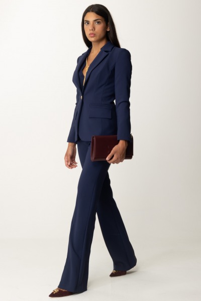 Elisabetta Franchi  Ensemble veste et pantalon en crêpe TP00346E2 NAVY