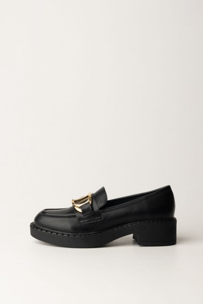 Twin-Set  Loafers with logo 242TCP030 NERO