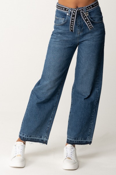 Gaelle Paris  Jeans with logo belt GAABW01107 BLU