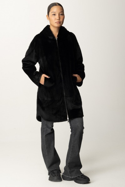 MONTEREGGI  Coat jacket with zip FW47546 WW 998 GAUGIN NERO