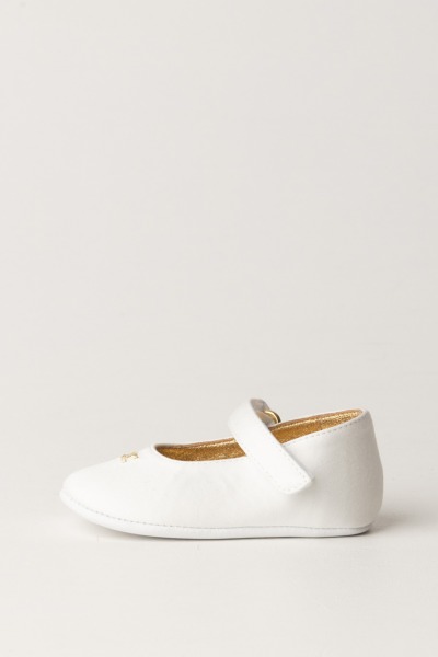 ELISABETTA FRANCHI BAMBINA  Ballerines petite fille fermeture à déchirure F0A3-E0003-1740101- IVORY