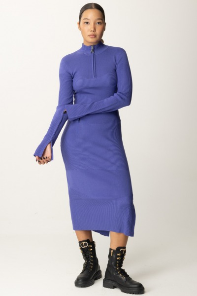 Patrizia Pepe  Midi dress with front zip 2A2848 K214 BLUE IRIS