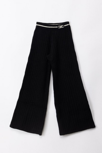 ELISABETTA FRANCHI BAMBINA  Pantaloni con dettagli a contrasto EFPA212CFL020.D062 BLACK/BUTTE