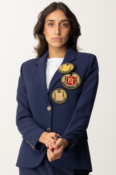 Elisabetta Franchi  Jacket with patches GI12447E2 NAVY