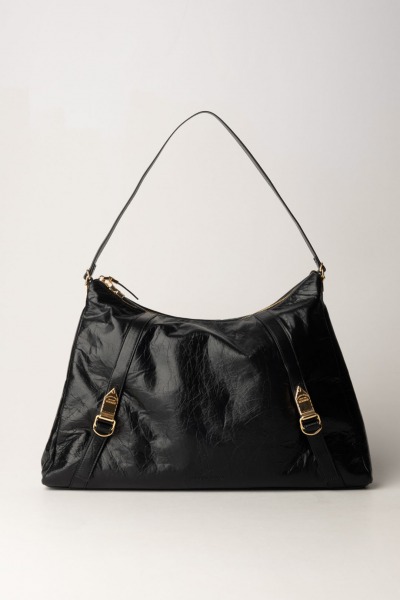 Elisabetta Franchi  Glänzende Hobo-Tasche BS96A47E2 NERO