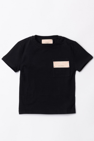 ELISABETTA FRANCHI BAMBINA  T-shirt con taschino EFTS2090JE006.D304 BLACK PINK