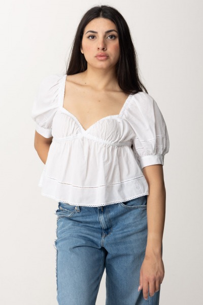 Pinko  Muslin top with jour embroidery 103070 A1OL Z04