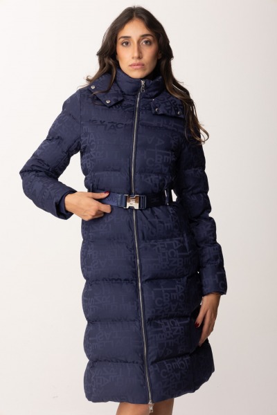 Elisabetta Franchi  Nylon lettering down jacket PI71D46E2 NAVY