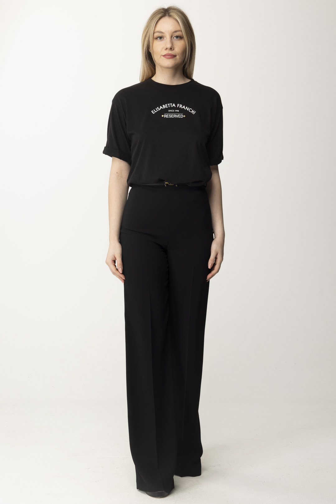 Vista previa: Elisabetta Franchi Camiseta con estampado Reserved Nero