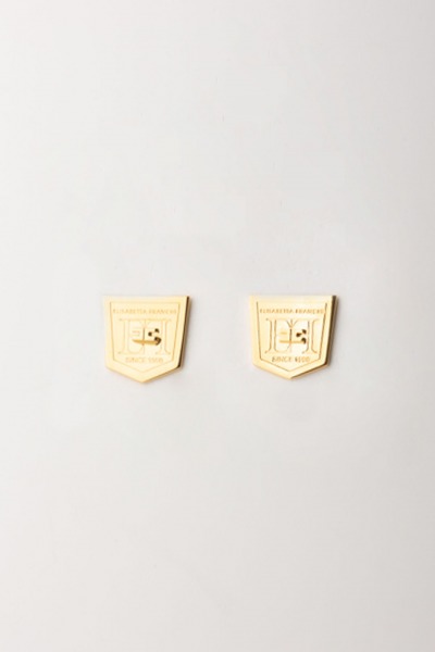 Elisabetta Franchi  Logo crest earrings OR19A46E2 ORO GIALLO