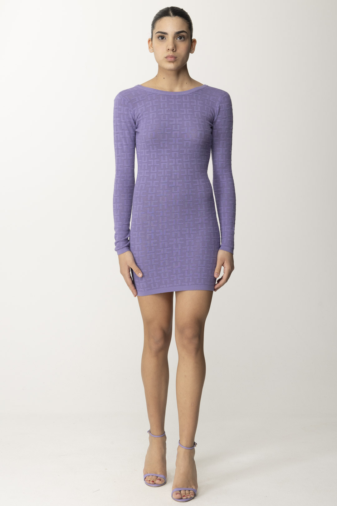 Preview: Elisabetta Franchi Perforated viscose minidress IRIS