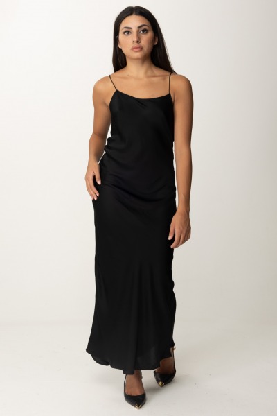 Replay  Long satin dress W9116 00085072 BLACK