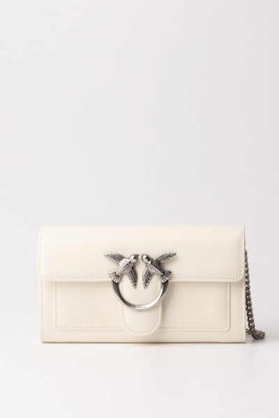 Pinko  Bolso de mano Love One Wallet 100062 A0F1 BIANCO -OLD SILVER