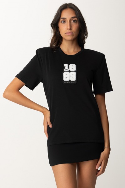 Elisabetta Franchi  T-shirt with Patch MA01346E2 NERO