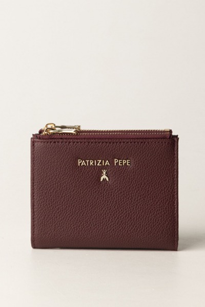 Patrizia Pepe  Small wallet with lettering application CQ8732 L001 DARK PLUM