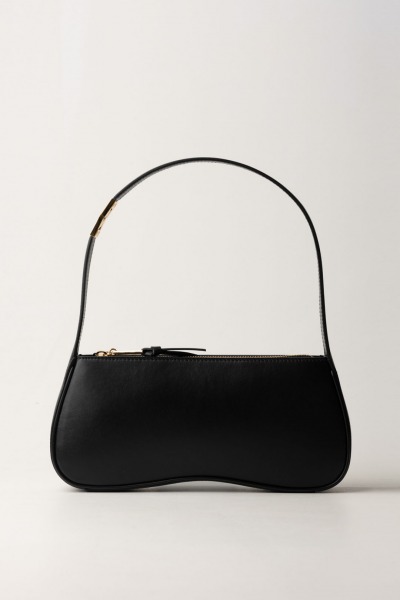 Elisabetta Franchi  Mittelgroße, glänzende Hobo-Tasche BS47D47E2 NERO