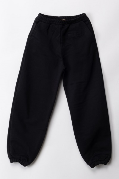 ELISABETTA FRANCHI BAMBINA  Joggers con estampado en relieve EFPA2170FF002.N000 BLACK