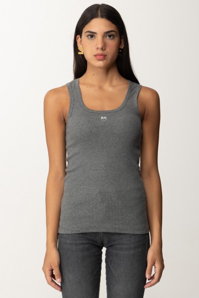 Pinko  Ribbed tank top with logo 100807 A22X I76