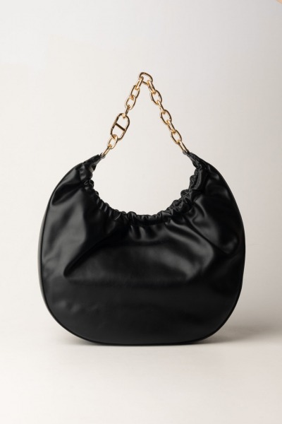 Twin-Set  Torba typu hobo typu „croissant”. 242TB7221 NERO