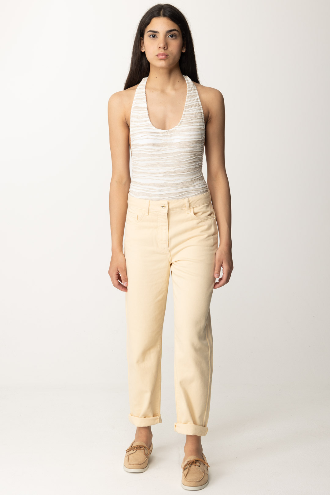 Anteprima: Patrizia Pepe Jeans relaxed fit Ivory Skin