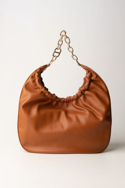 Twin-Set  ‘Croissant’ hobo bag 242TB7221 CUOIO